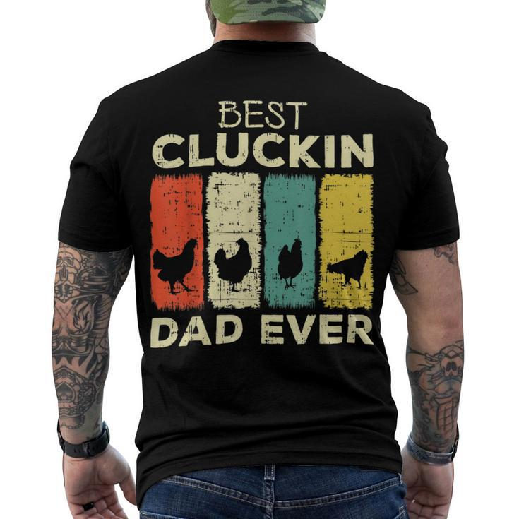 Chicken Chicken Chicken Best Cluckin Dad Ever V3 Men's Crewneck Short Sleeve Back Print T-shirt