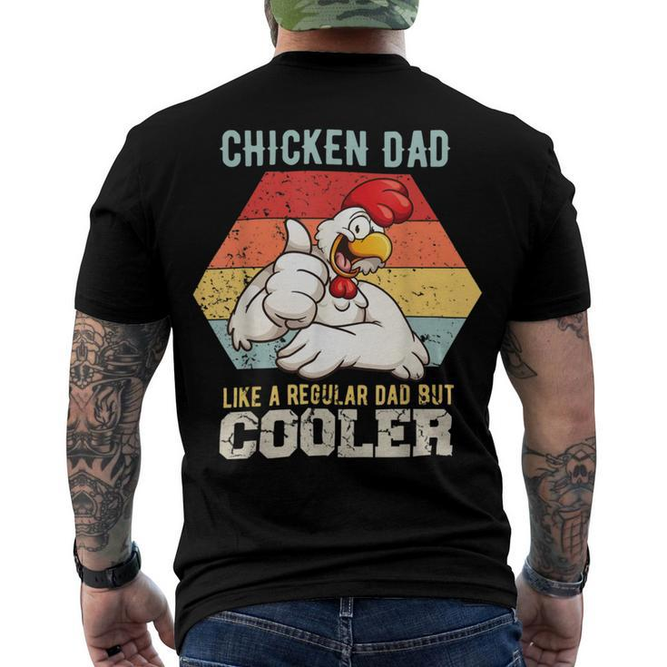 Chicken Chicken Chicken Dad Like A Regular Dad Farmer Poultry Father Day V3 Men's Crewneck Short Sleeve Back Print T-shirt