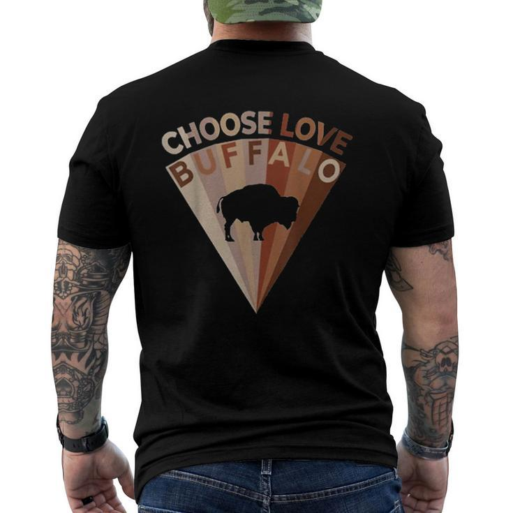 Choose Love Buffalo Pray For Buffalo Strong Men's Back Print T-shirt