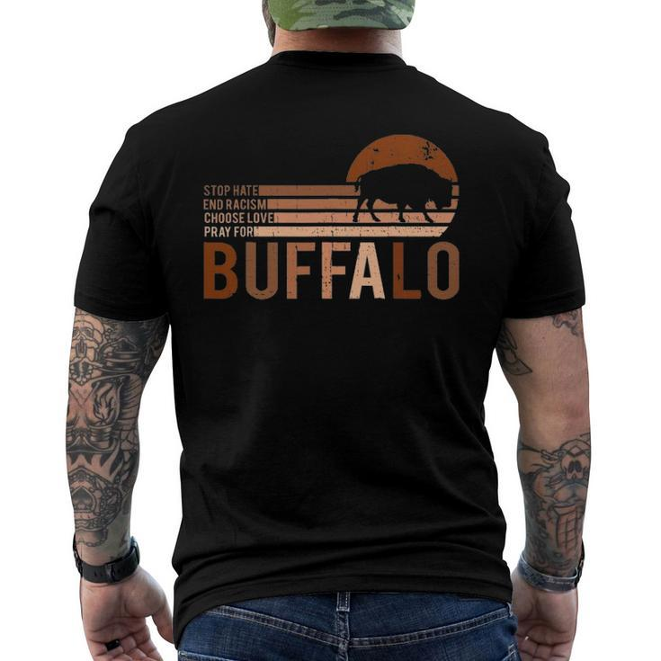 Choose Love Buffalo Stop Hate End Racism Choose Love Buffalo V2 Men's Back Print T-shirt
