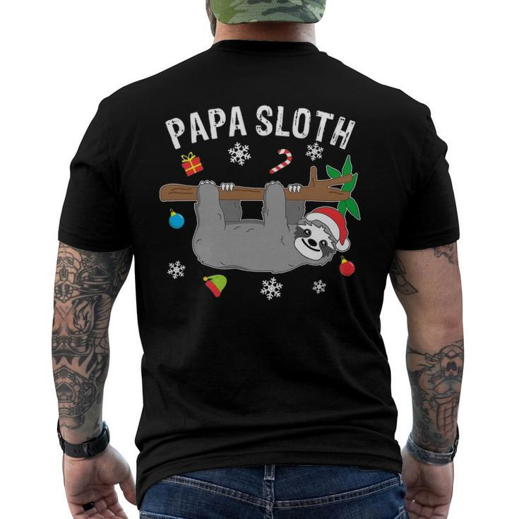 Christmas Sloth Family Matching Papa Men's Back Print T-shirt