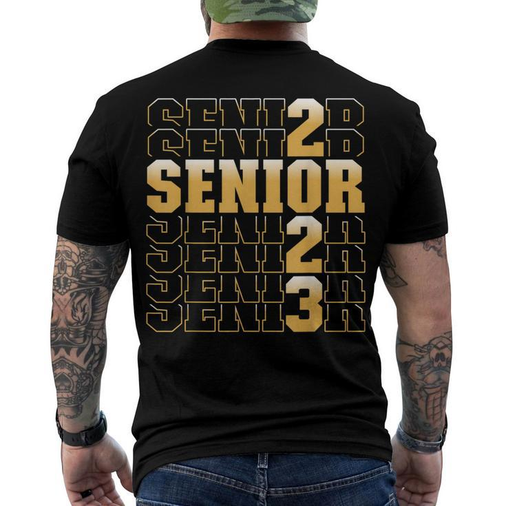Class Of 2023 Senior 2023 Graduation Or First Day Of School Men's Back Print T-shirt