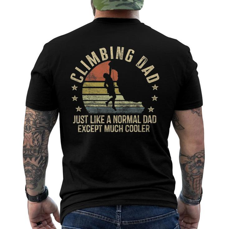 Climbing Dad Just Like A Normal Dad Rock Climber Men's Back Print T-shirt