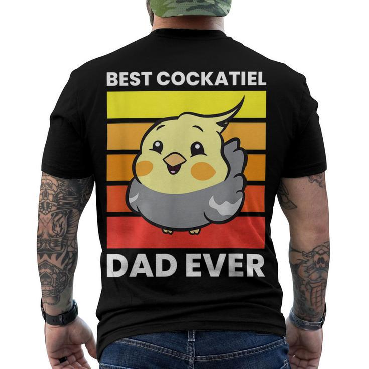 Cockatiel Papa Best Cockatiel Dad Ever Love Cockatiels Men's T-shirt Back Print