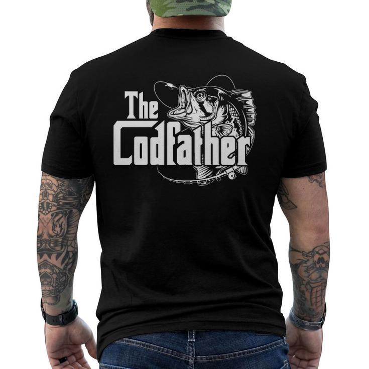 The Codfather Cod Fish Catcher Fishing Daddy Dad Father Papa Men's Back Print T-shirt