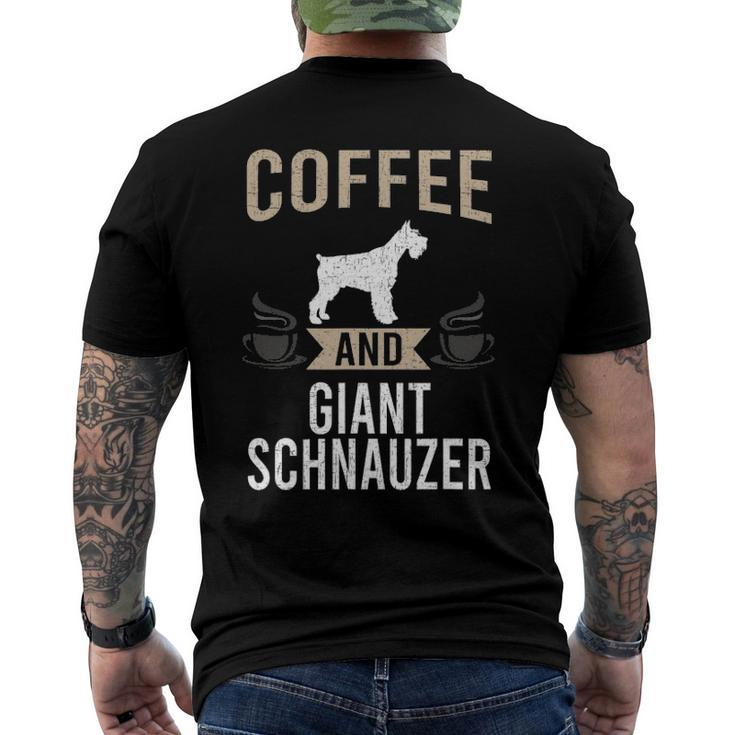 Coffee And Giant Schnauzer Dog Lover Men's Back Print T-shirt