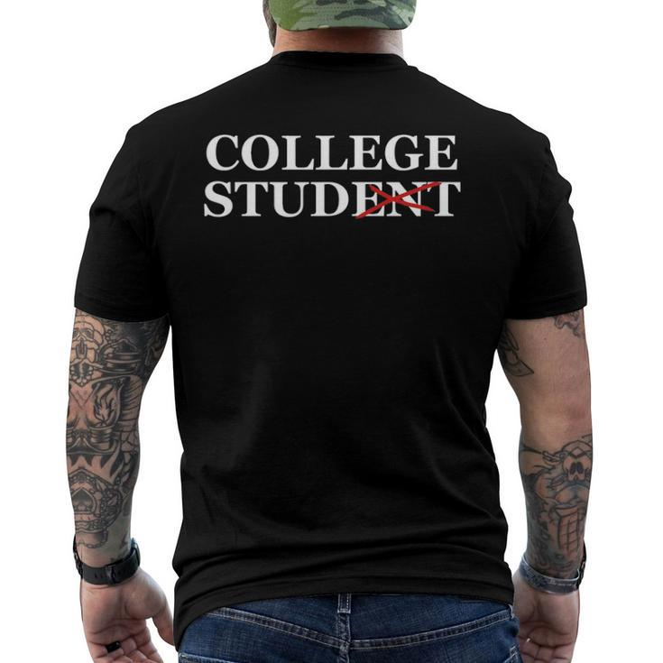 College Student Stud College Apparel Tee Men's Back Print T-shirt