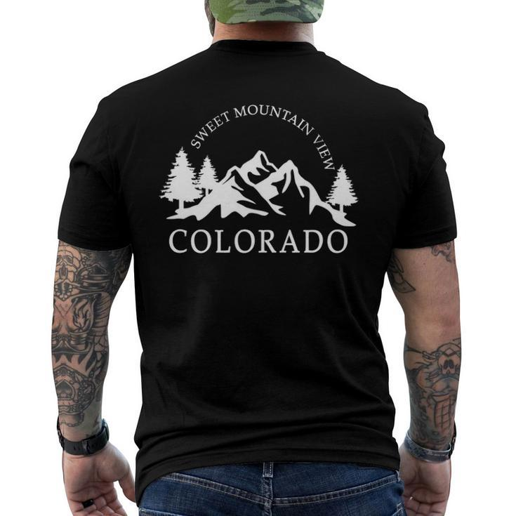 Colorado Mountains Sweet Mountain View Men's Back Print T-shirt