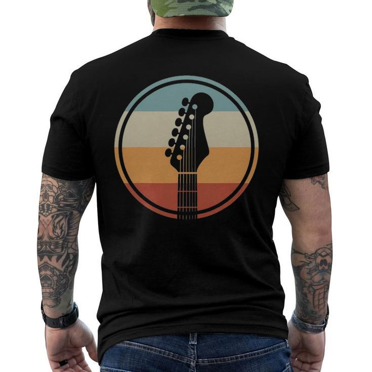 Colorful Guitar Fretted Musical Instrument Men's Back Print T-shirt