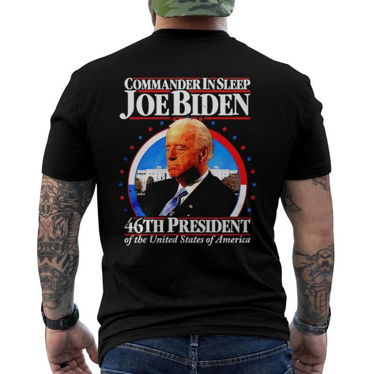Commander In Sleep Joe Biden 46Th President Of The United States Of America Men's Back Print T-shirt