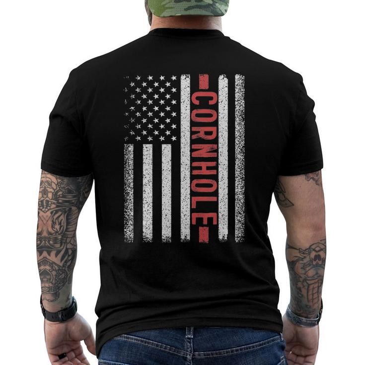 Cornhole American Flag 4Th Of July Bags Player Novelty Men's Back Print T-shirt