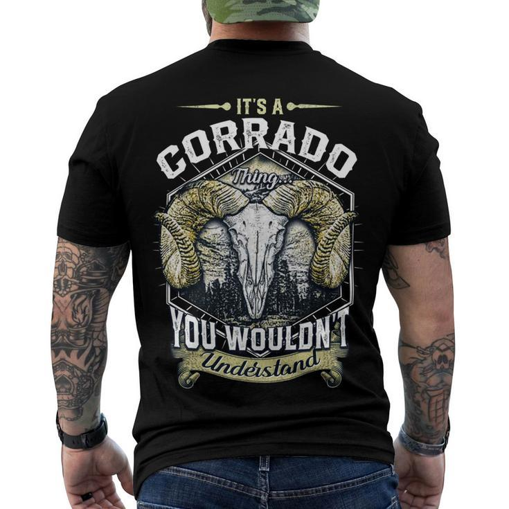 Corrado Name Shirt Corrado Family Name V4 Men's Crewneck Short Sleeve Back Print T-shirt