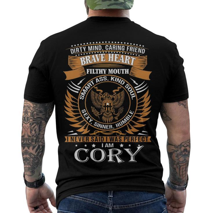 Cory Name Cory Brave Heart Men's T-Shirt Back Print