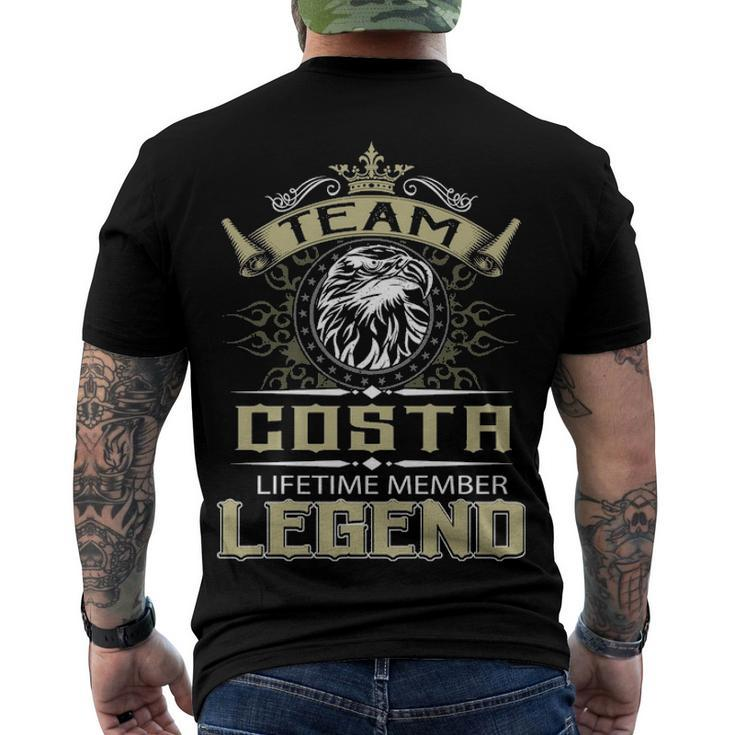 Costa Name Team Costa Lifetime Member Legend Men's T-Shirt Back Print