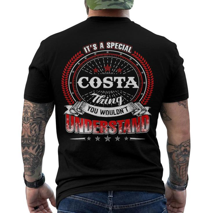Costa Shirt Family Crest Costa T Shirt Costa Clothing Costa Tshirt Costa Tshirt For The Costa Men's T-Shirt Back Print