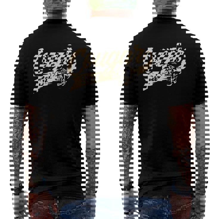 Cougar Bait Mountain Lion Men's Back Print T-shirt