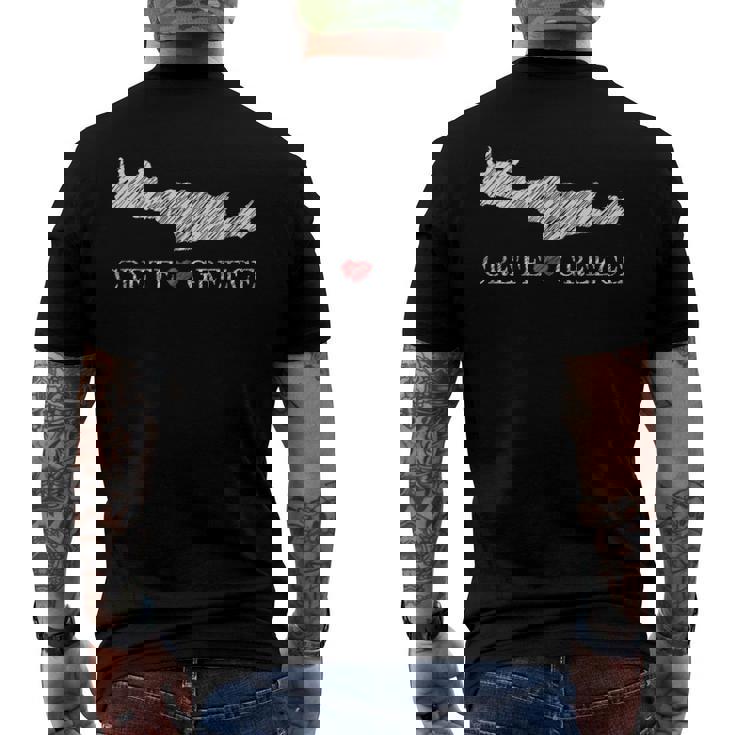 Crete Greece Greek Greece Map Men's Back Print T-shirt