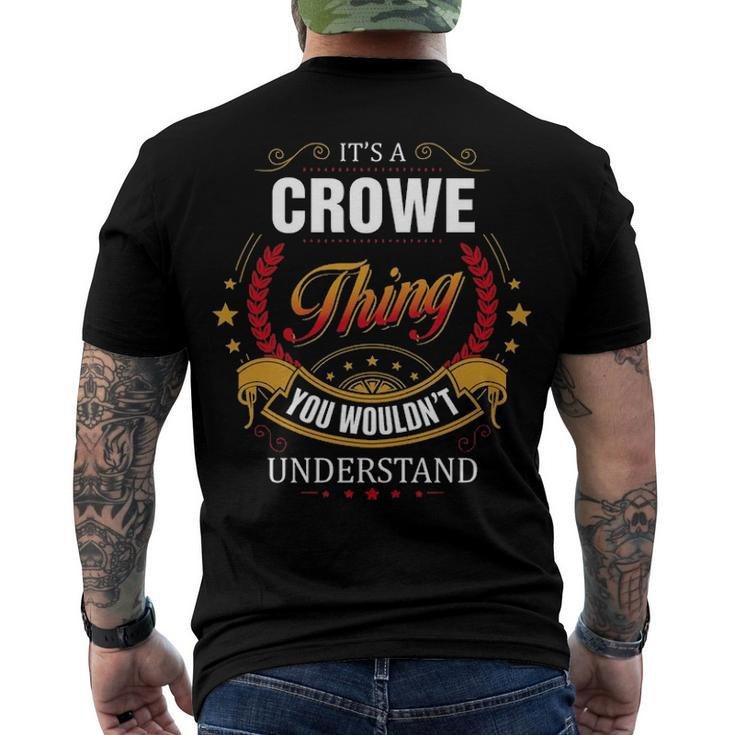 Crowe Shirt Family Crest Crowe T Shirt Crowe Clothing Crowe Tshirt Crowe Tshirt For The Crowe Men's T-Shirt Back Print