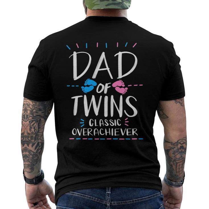 Cute Dad Of Twins Classic Overachiever Parenting Men's Back Print T-shirt
