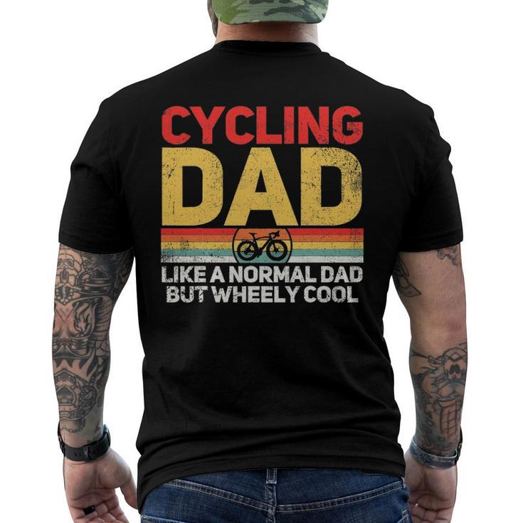 Cycling Cyclist Dad Fathers Day Men's Back Print T-shirt