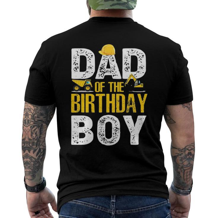 Dad Of The Bday Boy Construction Bday Party Hat Men Men's Back Print T-shirt