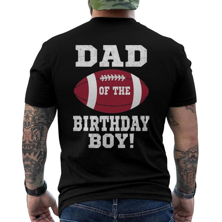 Dad Of The Birthday Boy Football Lover Vintage Retro Men's Back Print T-shirt