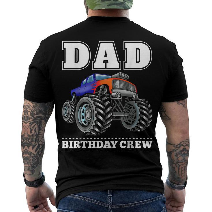 Dad Birthday Crew Monster Truck Theme Party Men's T-shirt Back Print
