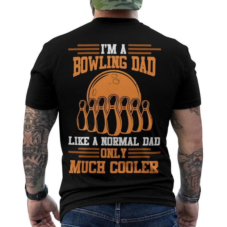 Dad Bowler Papa Fathers Day 28 Bowling Bowler Men's T-shirt Back Print