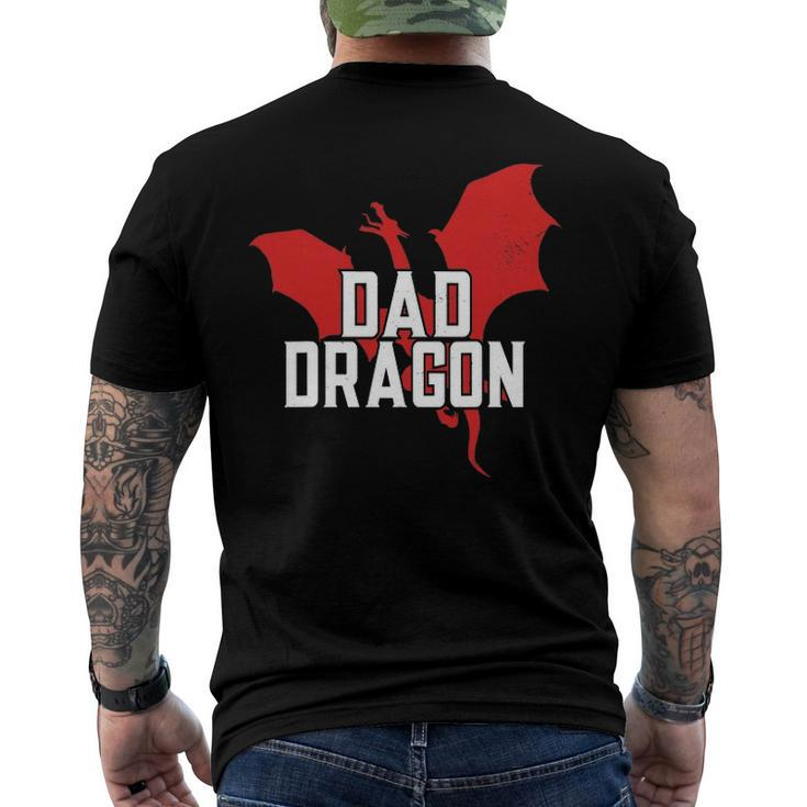 Dad Dragon Lover Fathers Day Men's Back Print T-shirt