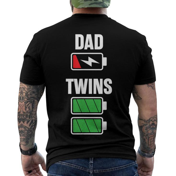 Mens Dad Fathers Day Birthday Twins Twin Dad Men's T-shirt Back Print