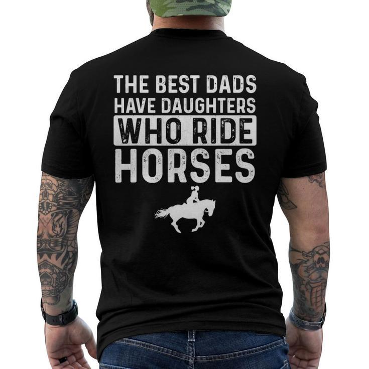 Dad Of Horse Lover Equestrian Horseback Rider Men's Back Print T-shirt