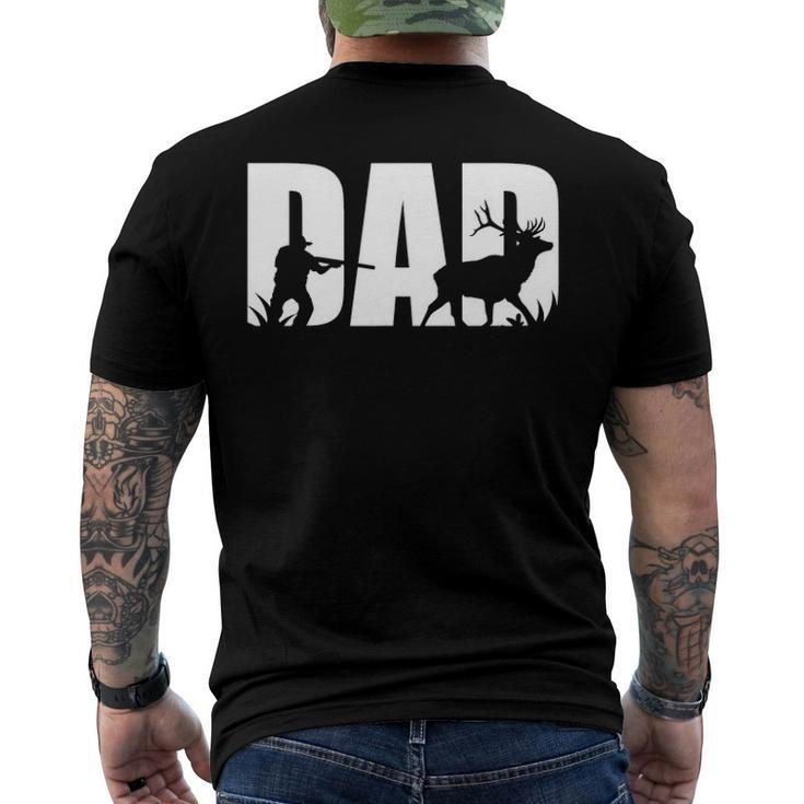 Mens Dad Hunting Hunters Fun Lovers Fathers Day Hunting Men's Back Print T-shirt