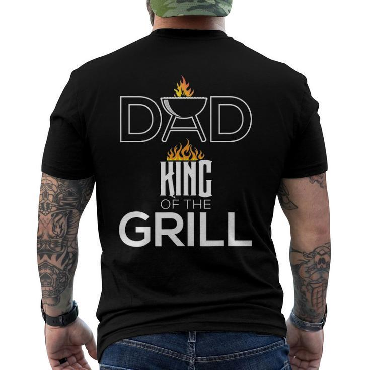 Dad King Of The Grill Bbq Fathers Day Barbecue Men's Back Print T-shirt