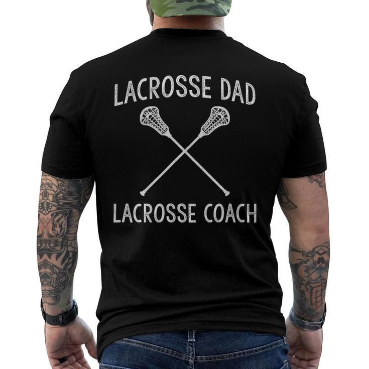 Mens Dad Lacrosse Coach Lax Dad Coach Men's Back Print T-shirt
