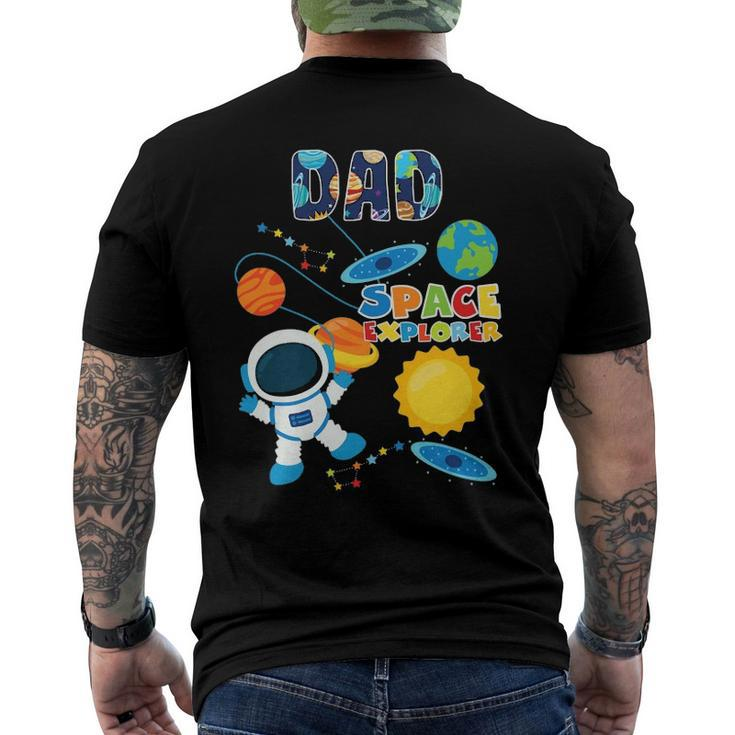 Dad Outer Space Astronaut For Fathers Day Men's Back Print T-shirt
