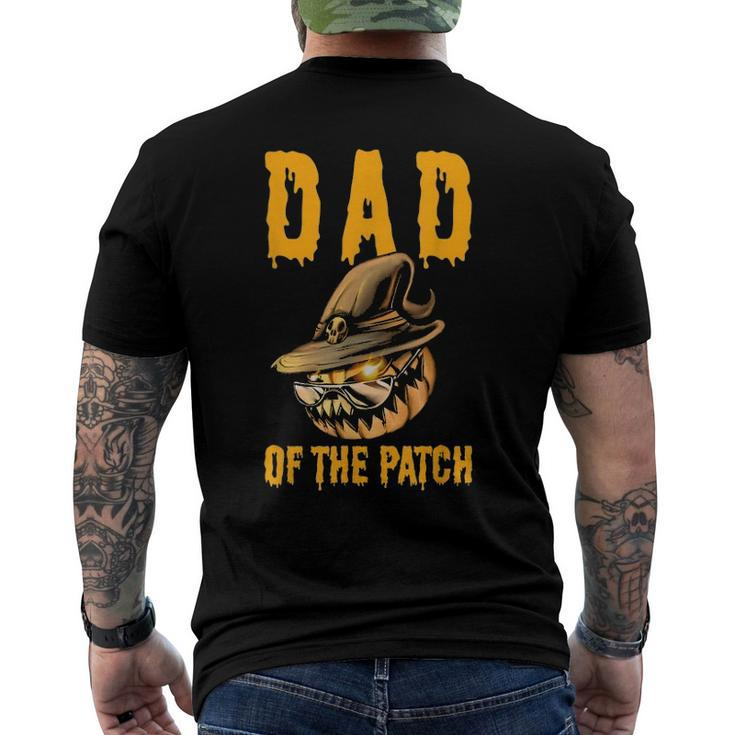 Mens Dad Of The Patch Pumpkin Halloween Costume Daddy Men's Back Print T-shirt