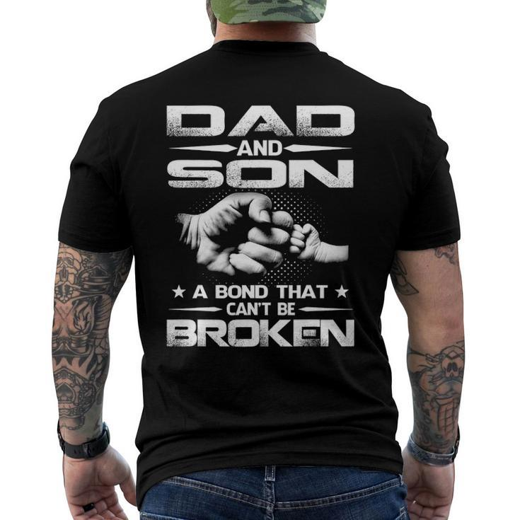 Dad And Son A Bond That Cant Be Broken Men's Back Print T-shirt