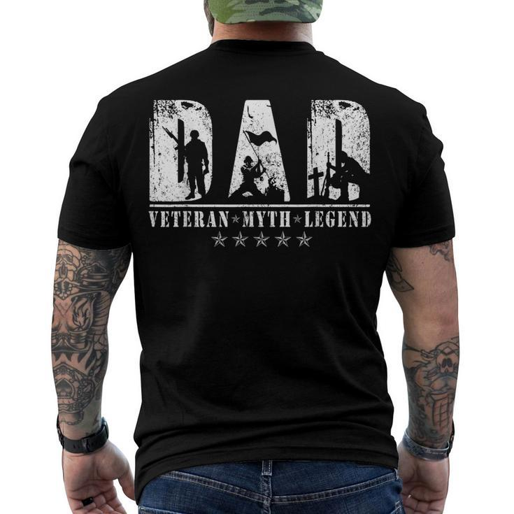 Dad Veteran Myth Legend Dad Veteran 4Th Of July Men's T-shirt Back Print