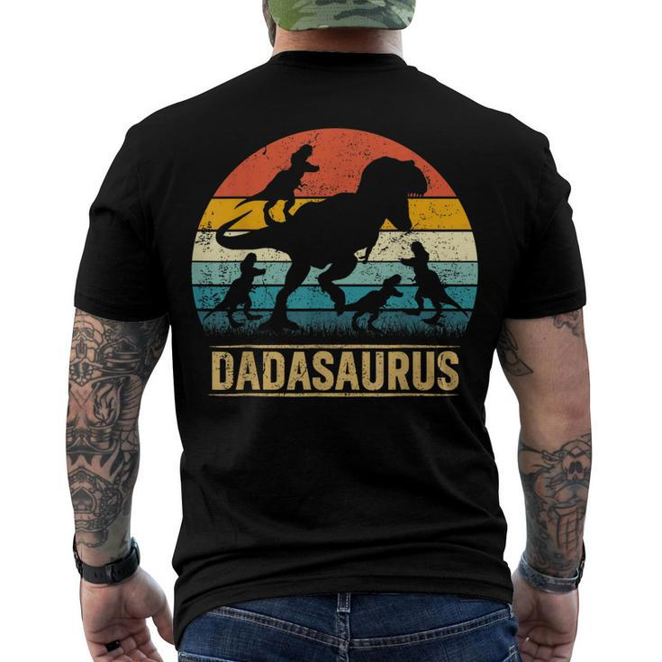 Dada Dinosaur T Rex Dadasaurus 4 Kids Fathers Day Men's T-shirt Back Print