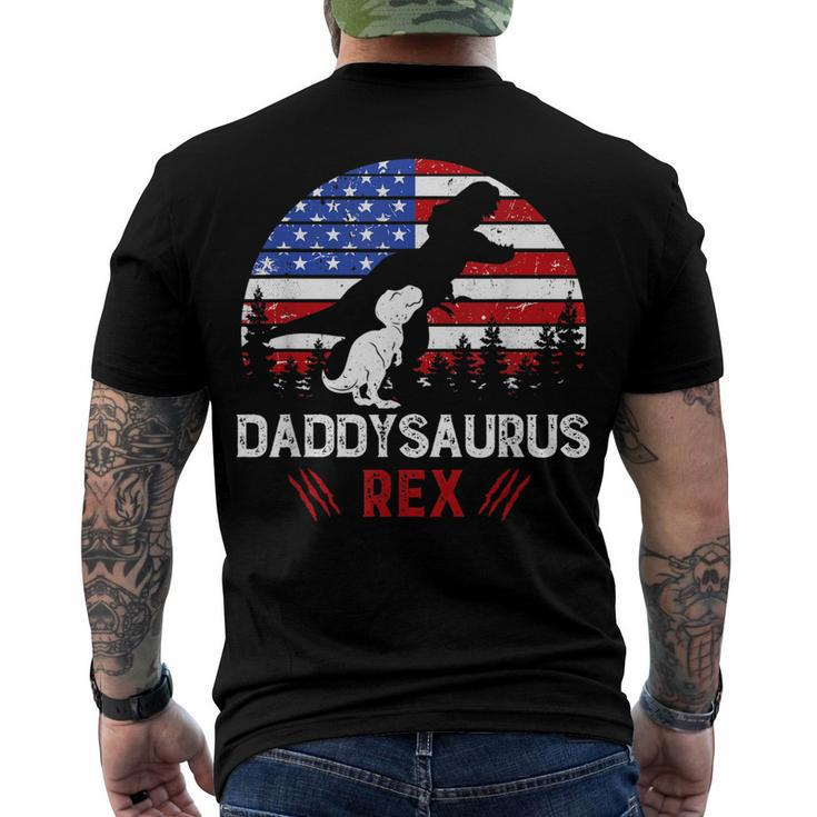 Dadasaurus Rex 4Th Of July Dinosaur Dad Us Flag T-Shir Men's T-shirt Back Print