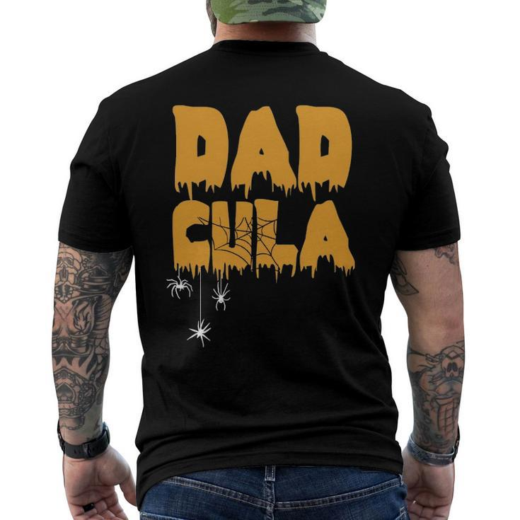 Dadcula Dracula Halloween Dad Costume Men's Back Print T-shirt