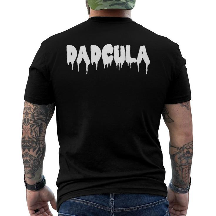Dadcula Dracula Monster Halloween Costume Men's Back Print T-shirt