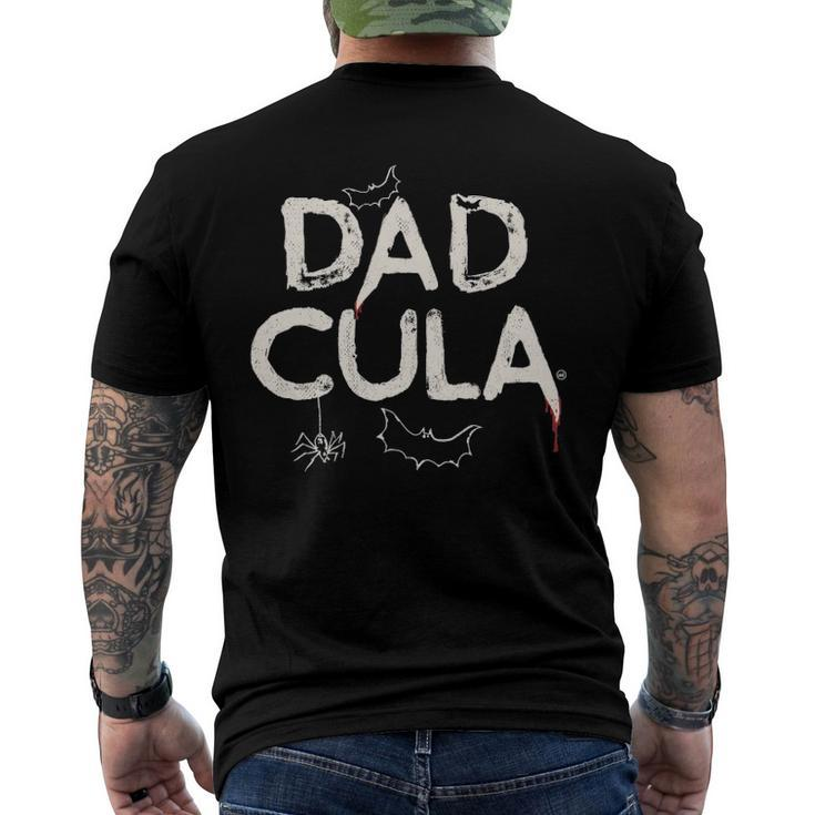 Dadcula Monster Vintage Costume Halloween Bat Dad Men's Back Print T-shirt