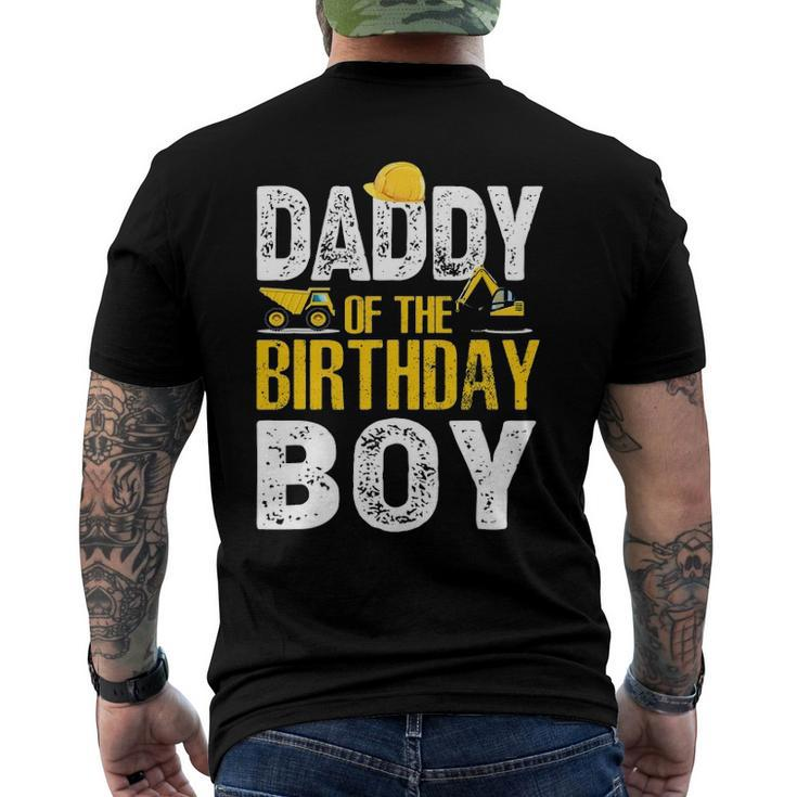 Daddy Of The Bday Boy Construction Bday Party Hat Men Men's Back Print T-shirt