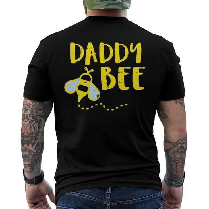 Mens Daddy Bee Family Matching Beekeeping Dad Papa Men Men's Back Print T-shirt