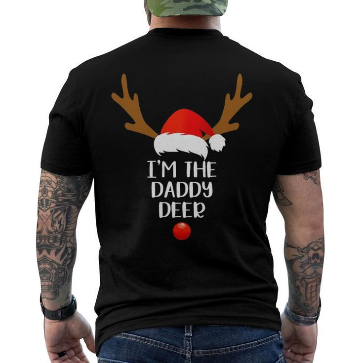 Mens Im The Daddy Deer Matching Family Group Fun Christmas Men's Back Print T-shirt