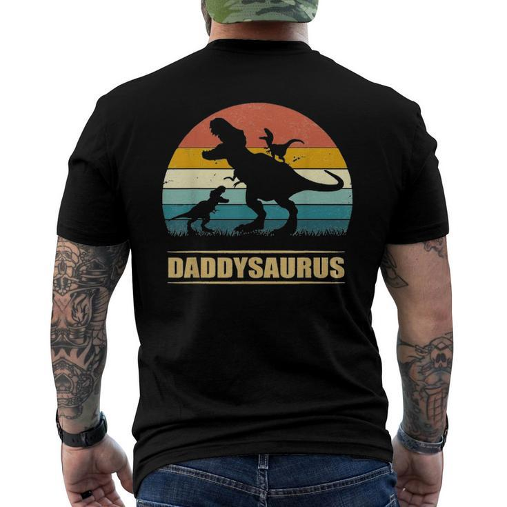 Daddy Dinosaur Daddysaurus 2 Two Kids For Dad Classic Men's Back Print T-shirt