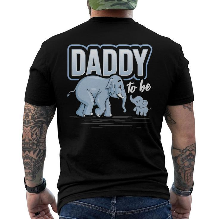 Daddy To Be Elephant Baby Shower Pregnancy Soon To Be Men's Back Print T-shirt