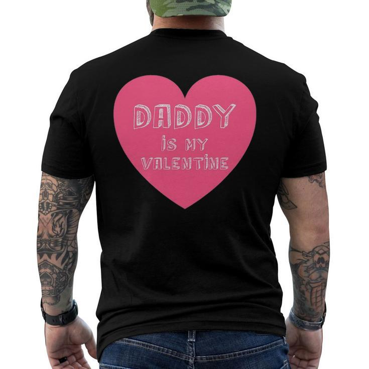 Daddy Is My Valentine Valentines Day For Kids Men's Back Print T-shirt