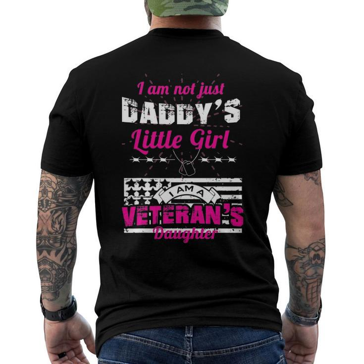 Daddys Little Girl Veterans Daughter Men's Back Print T-shirt